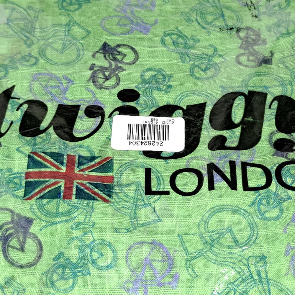 Twiggy London Scarf Geen Bicycle Print Scarf by TWIGGY LONDON NEW